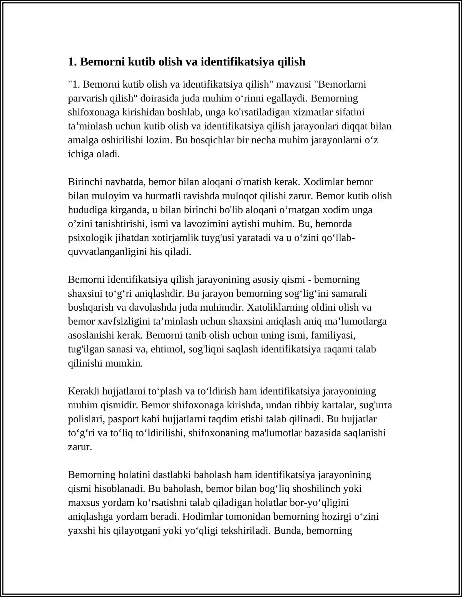 Bemorlarni parvarish qilish 3