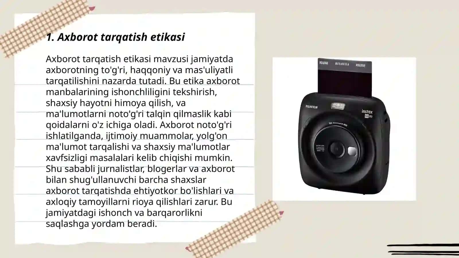 MЕDIA MAYDONDA AXBOROT TARQATISH MADANIYATI 3