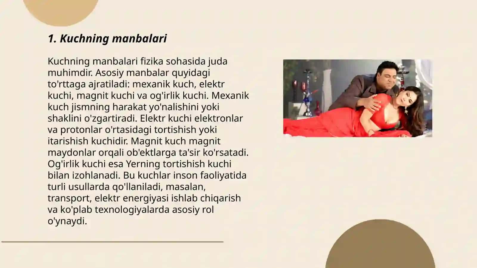 Kuchning manbalari 3