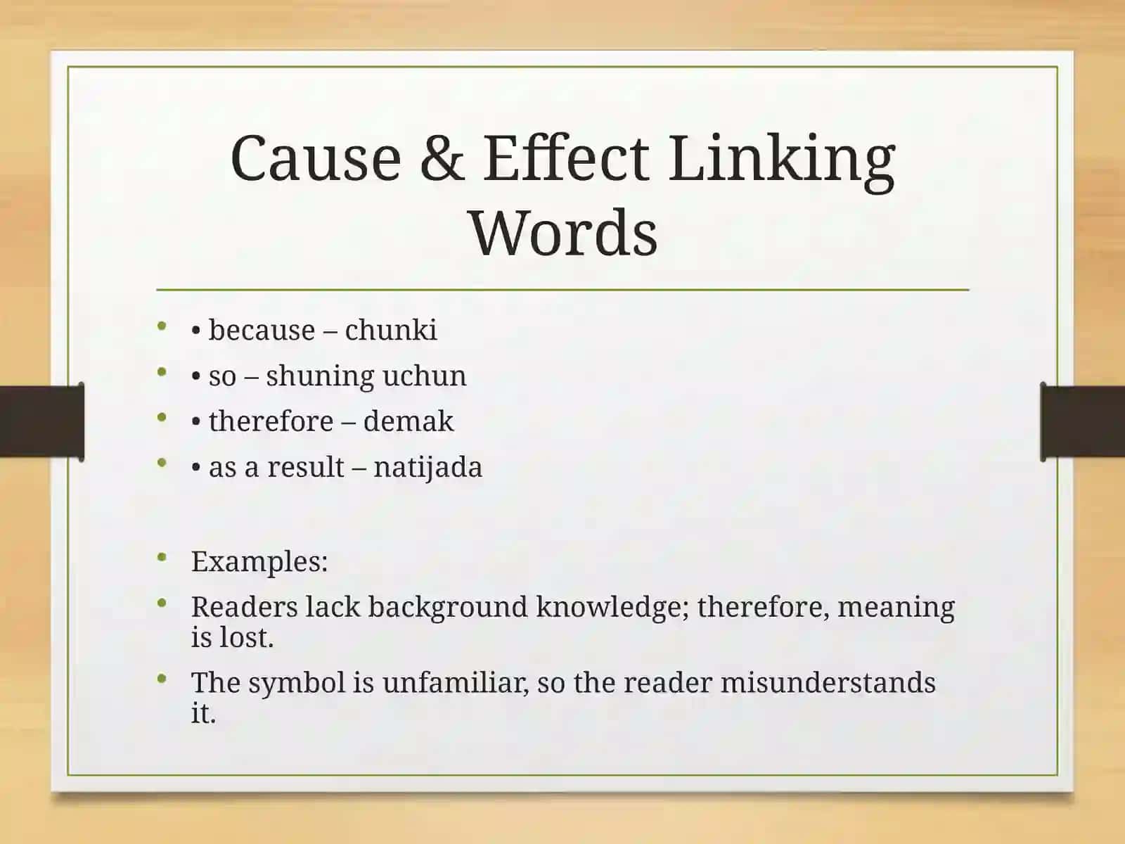 Linking Words in Literature 3