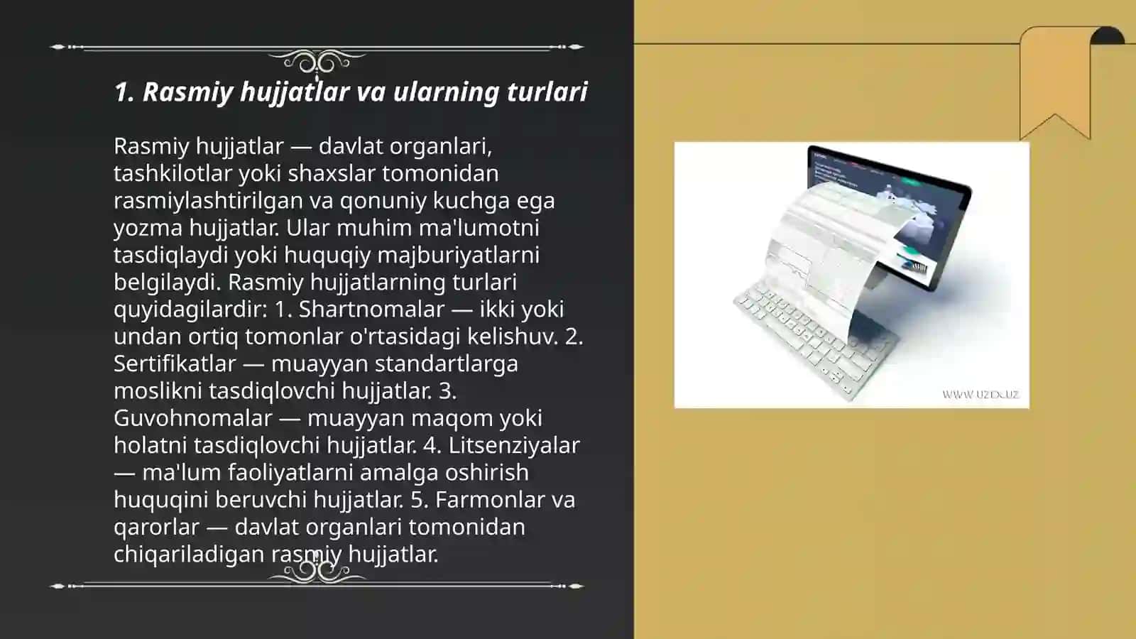 Rasmiy hujjatlar va ularning turlari 3