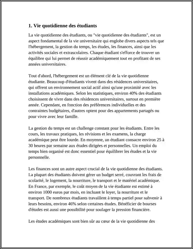 Vie quotidienne des étudiants 3