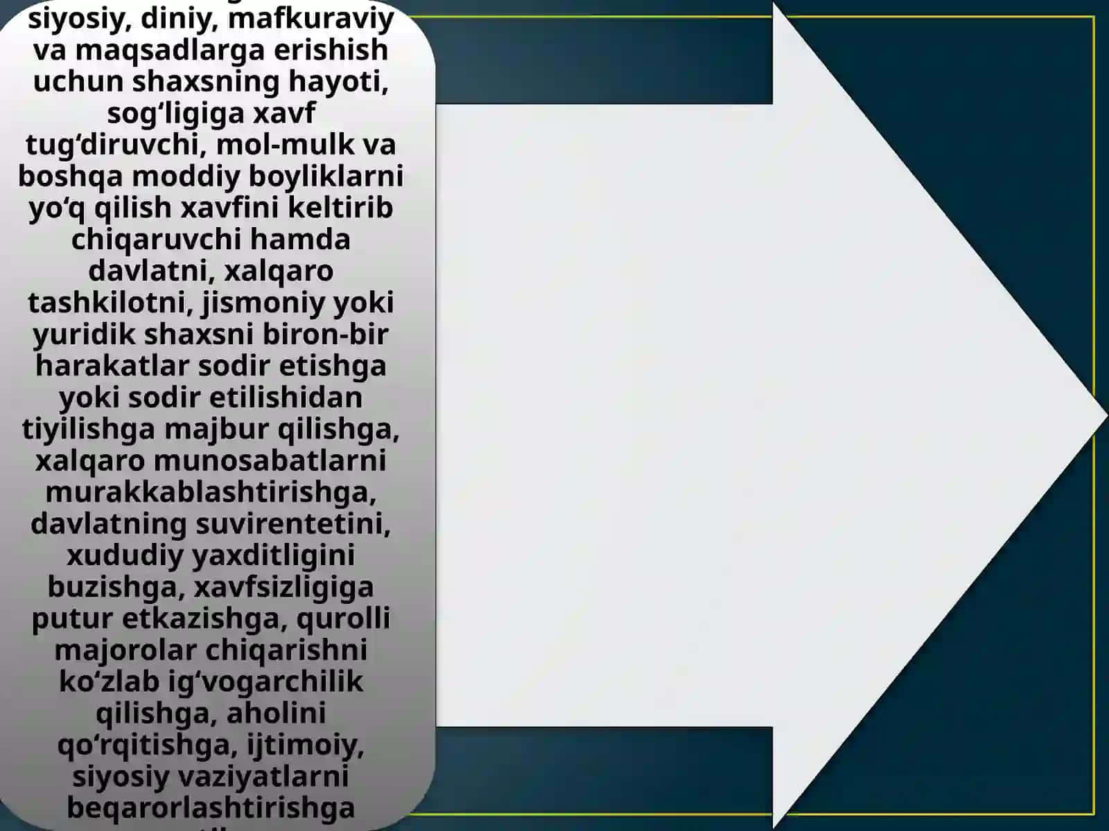 Terrorizm va aholi muhofazasi 3