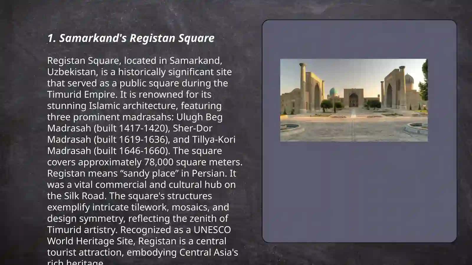 Historical places of Uzbekistan 3