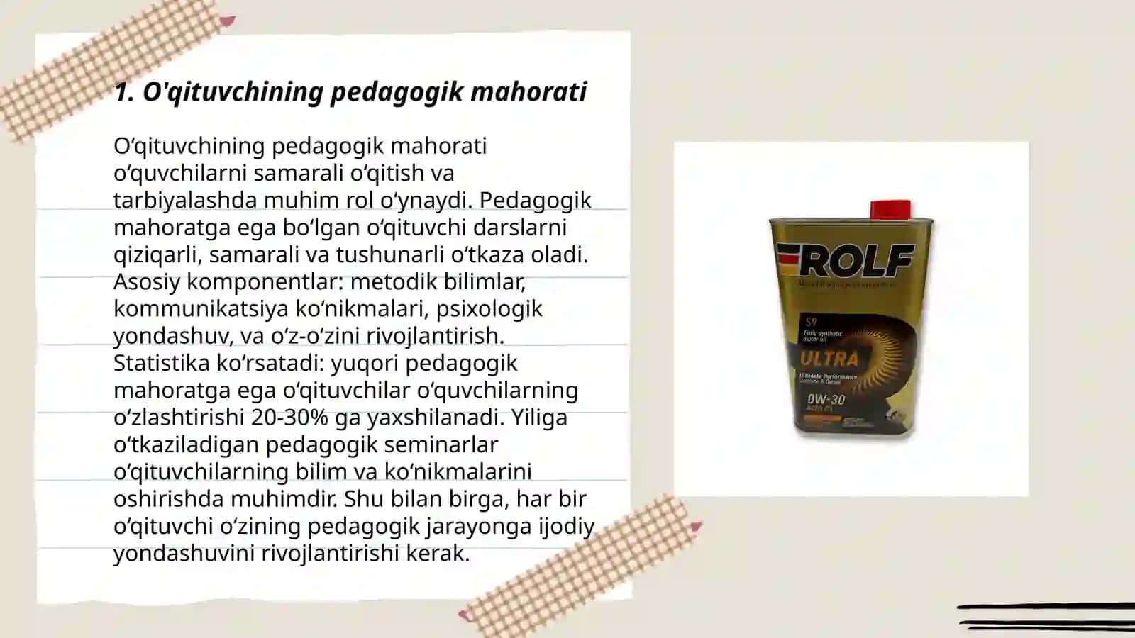 O'qituvchining pedogogik qobilyatlari va kasbiy moslashuvi 3