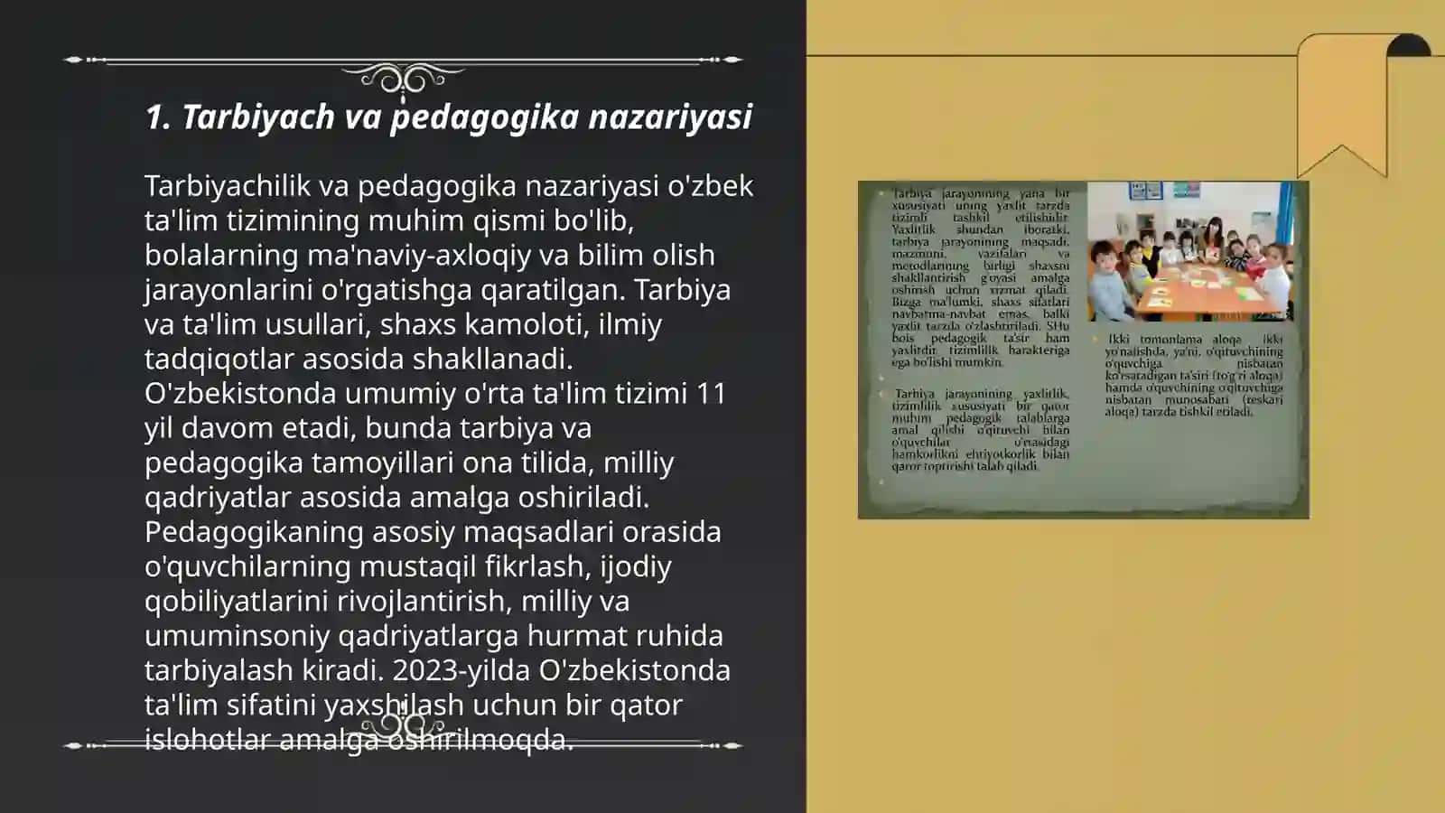 Tarbiyach va pedagogika nazariyasi 3