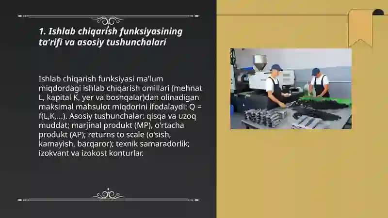 Ishlab chiqarish funksiyasi 3