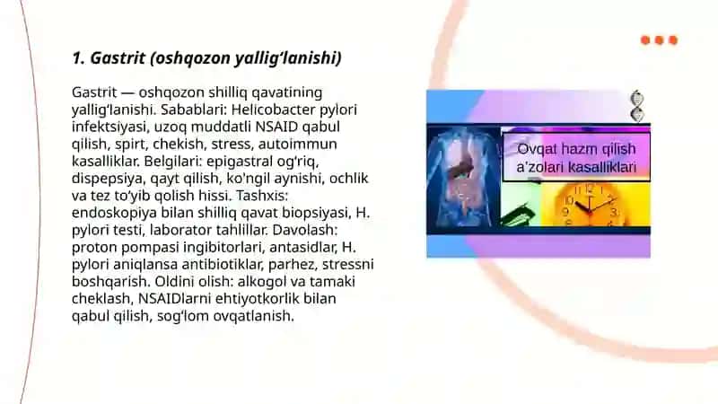Ovqat hazm qilish tizimi kasalliklari 3