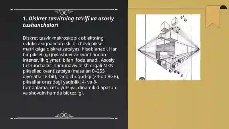 Diskret tasvir haqida umumiy tushunchalar 3