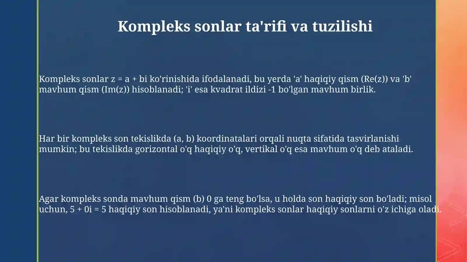 Komplek sonlar 3