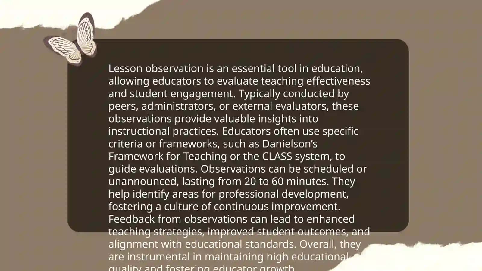 Analytical report on lesson observation 3