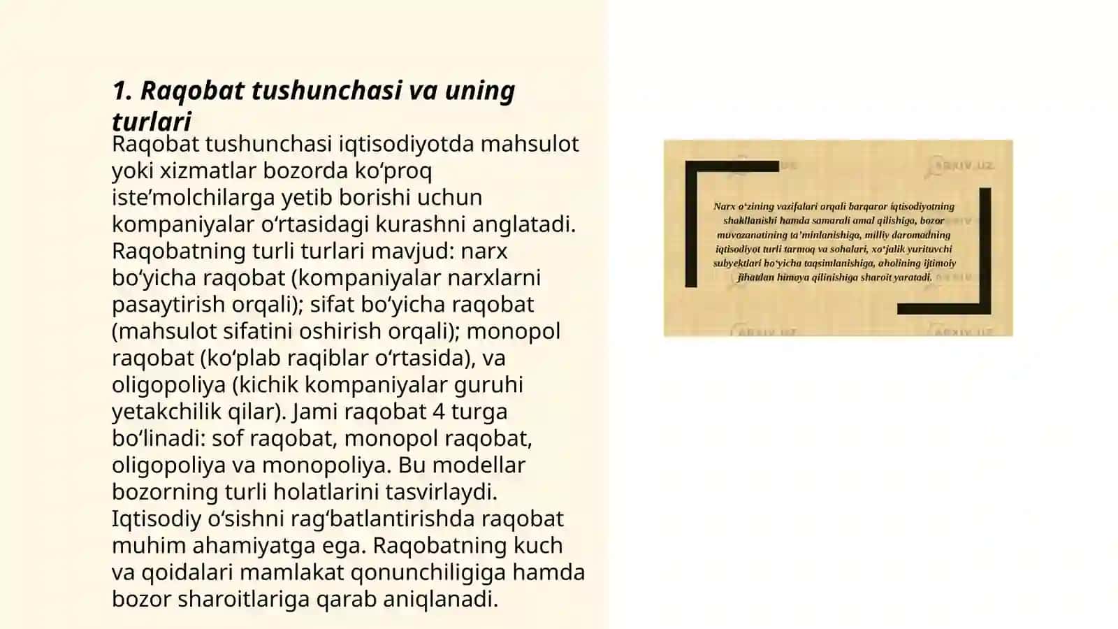 Raqobat va narxning shakllanishi 3