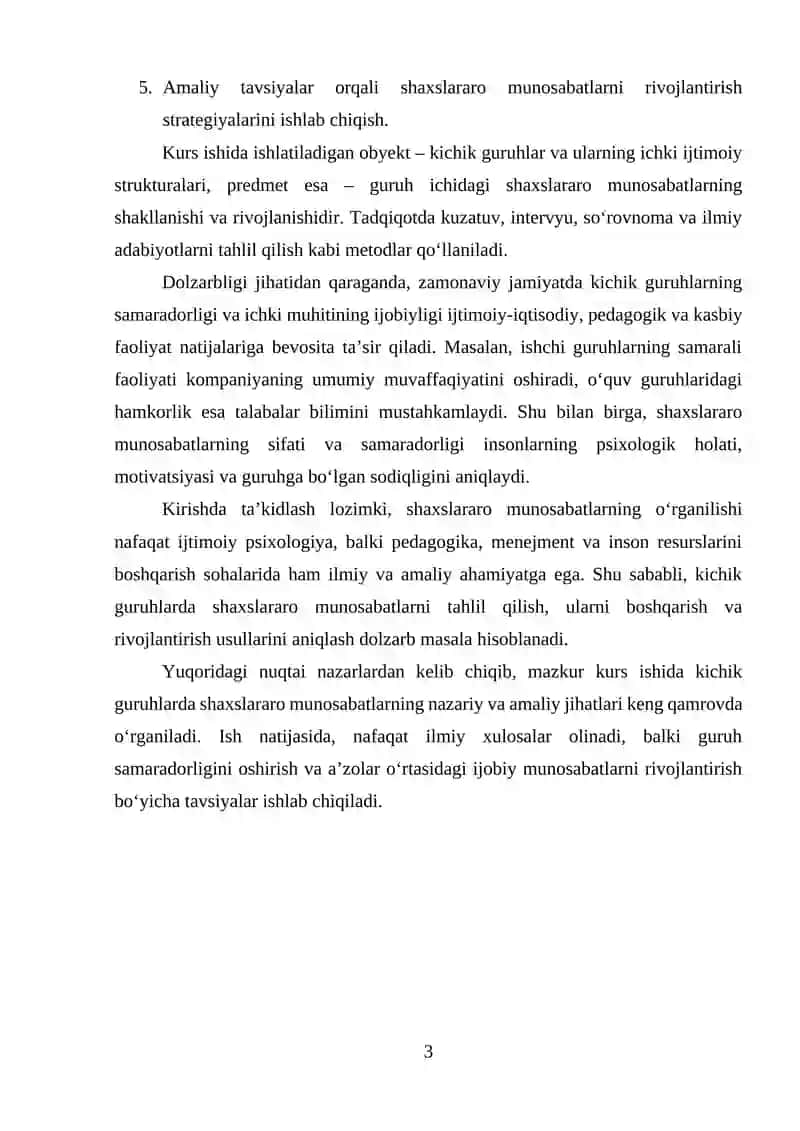 KICHIK GURUHLARDA SHAXSLARARO MUNOSABATLAR 3