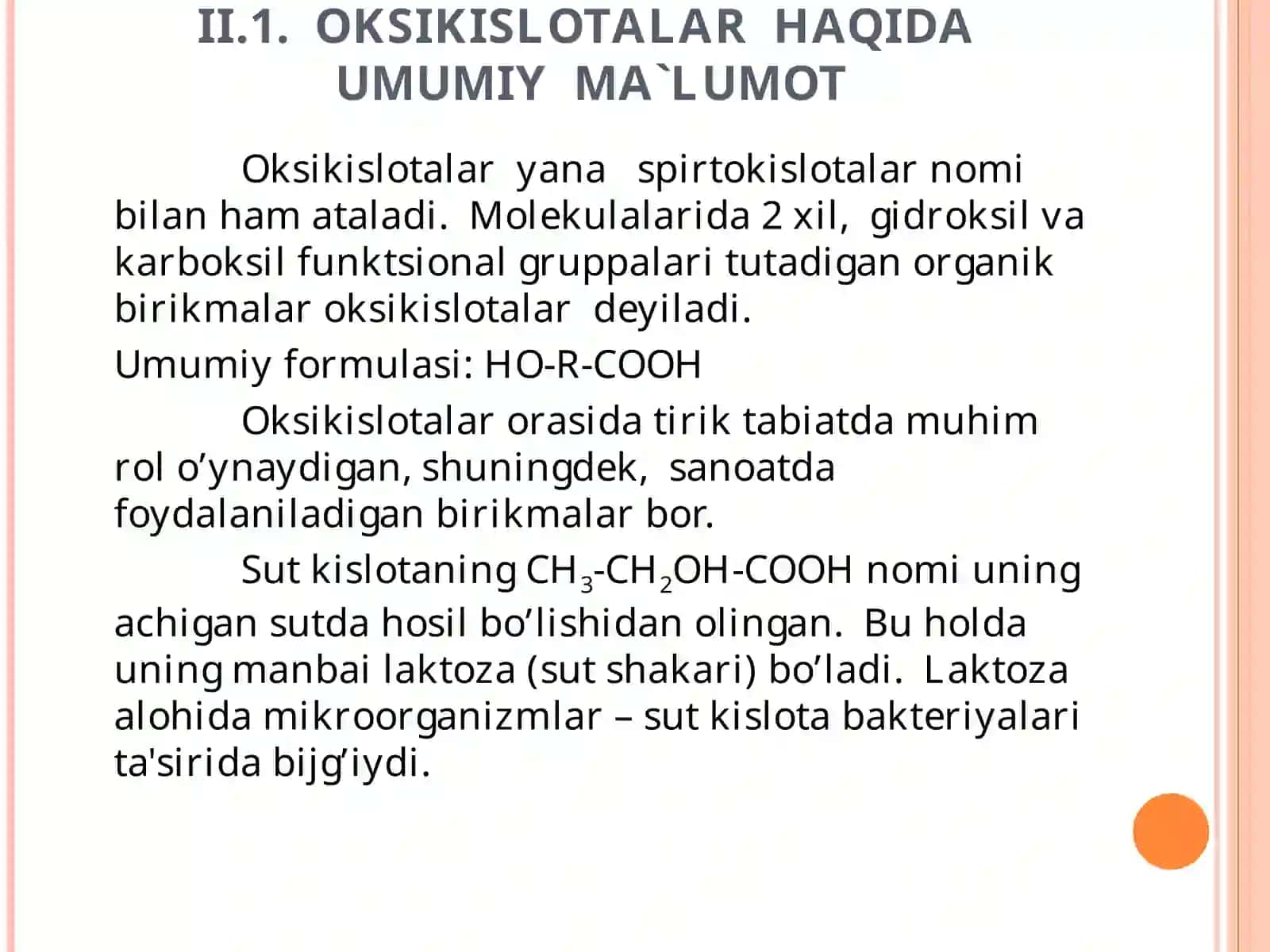 OLMA KISLOTASI VA UNING XOSILALARI 3