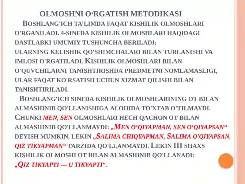Olmosh.Kishilikolmoshlarinio`rganishmetodikasi 3