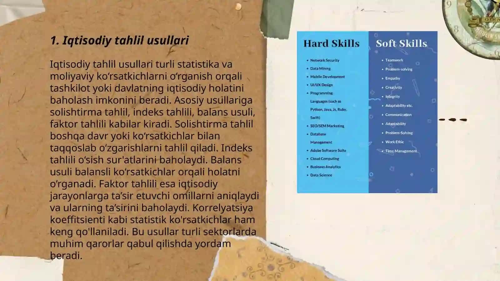 Iqtisodchi mutaxassisning kasbiy ko'nikmalari 3