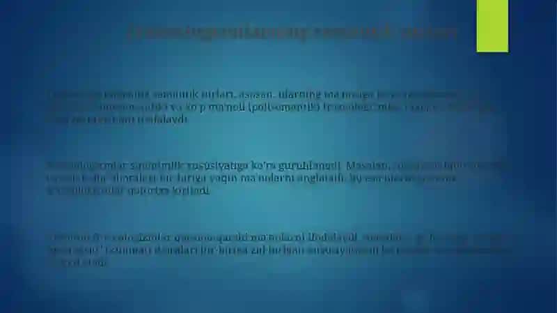 Frazeologizmlarning semantik turlari 3