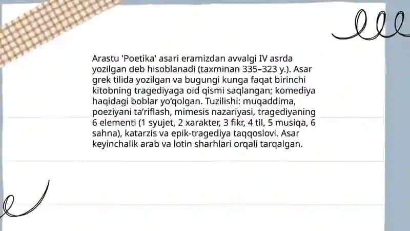 Arastu "Poetika" 3