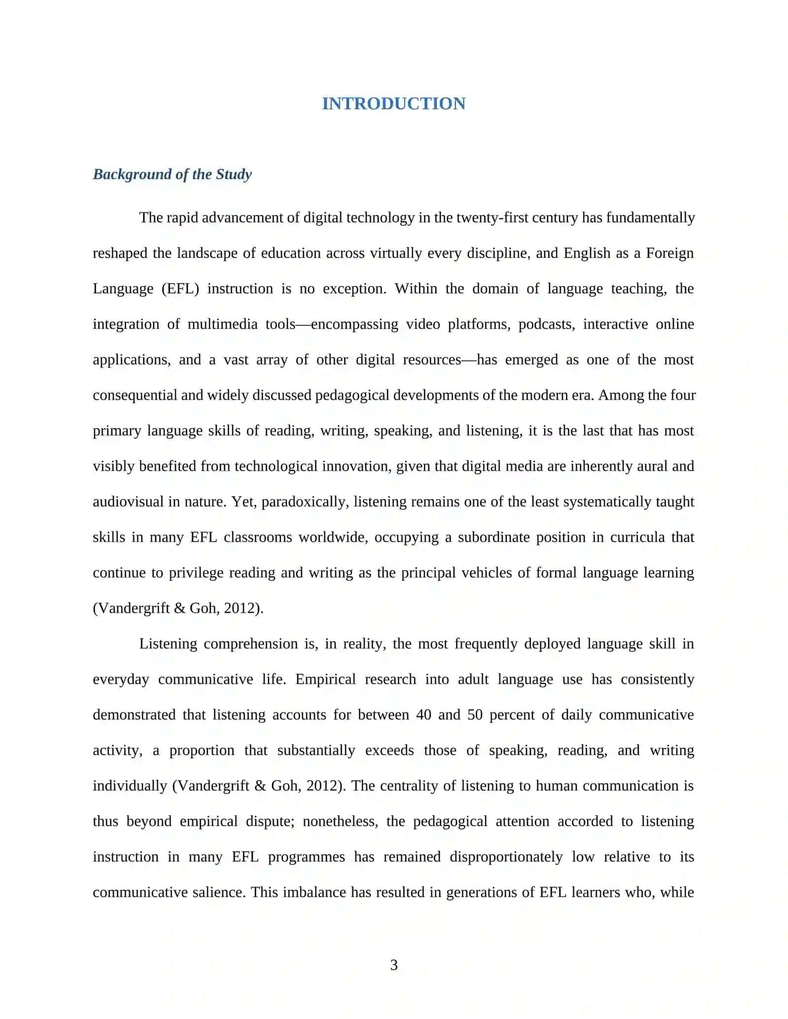 THE USE OF MULTIMEDIA TECHNOLOGY IN TEACHING LISTENING SKILLS 3