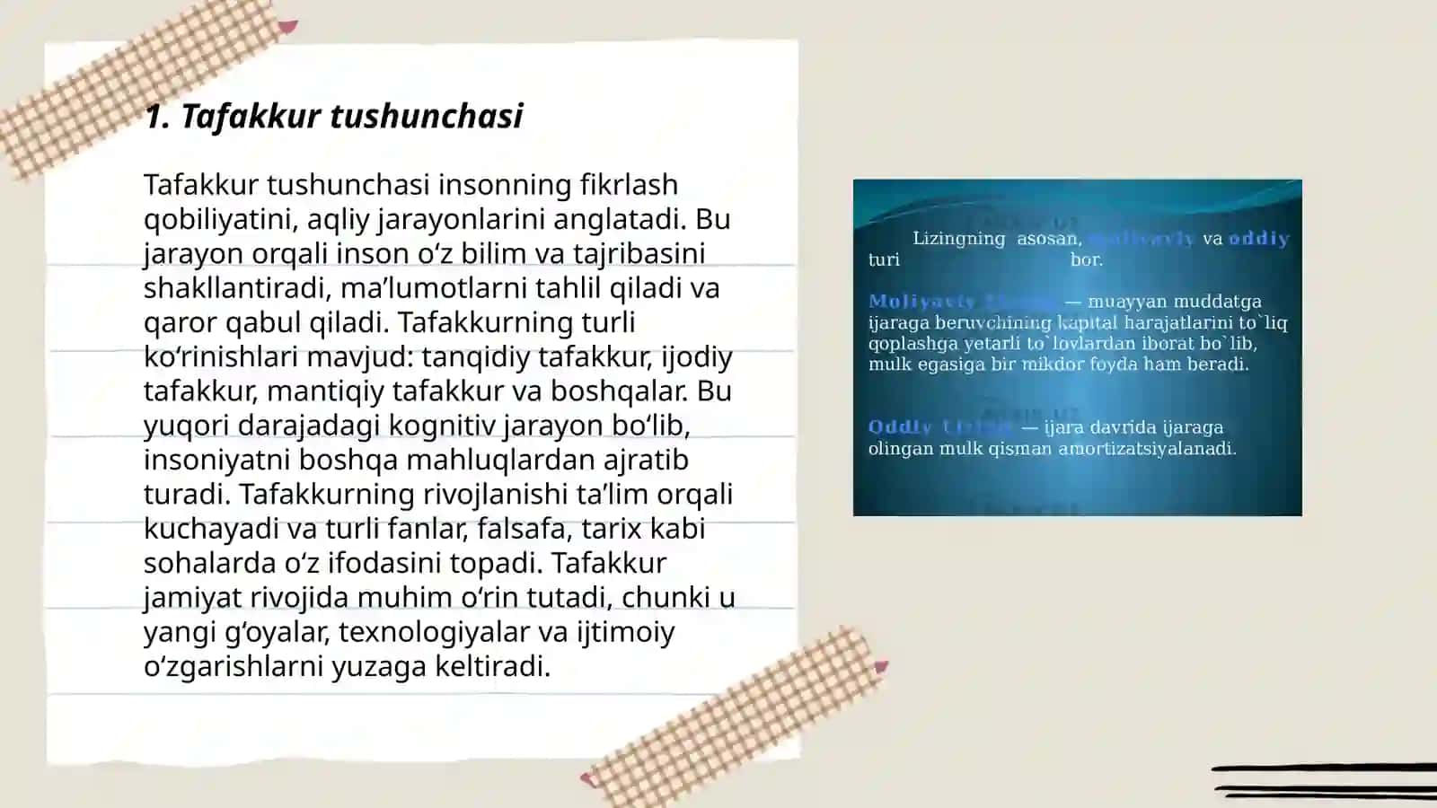 Tafakkur operatsiyalari 3