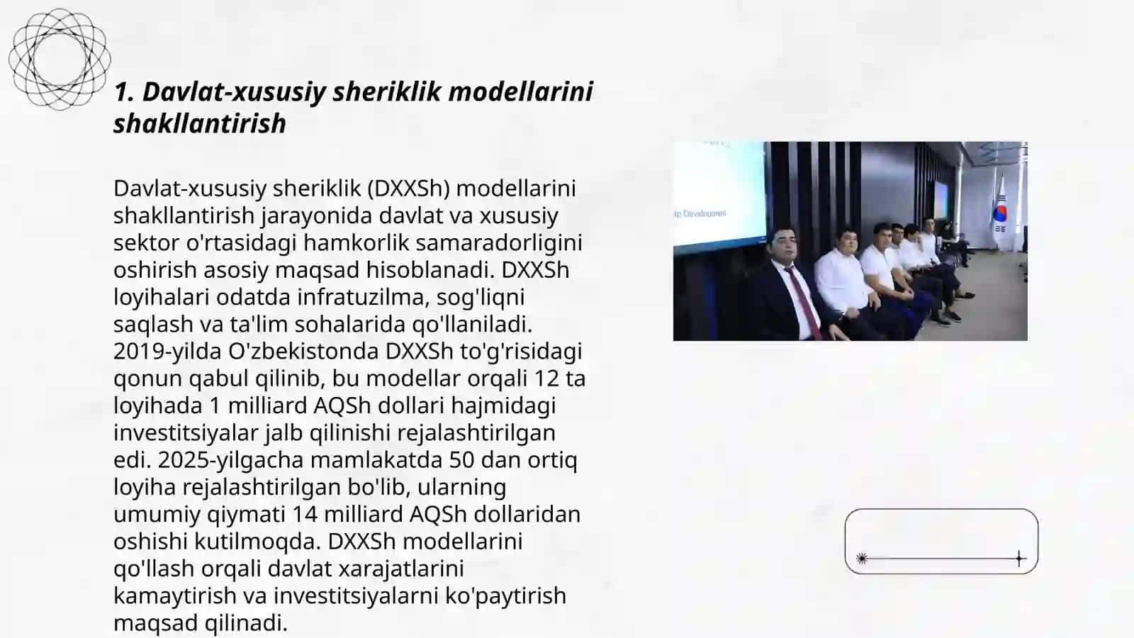Davlat-xususiy sheriklik modellarini shakllantirish 3