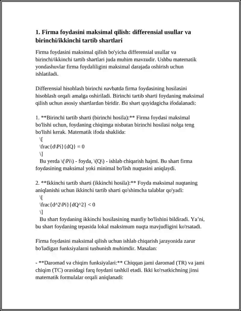 MIKROIQTISODIYOT VA MAKRAIQTISODIYOTDA DIFERENSIAL HISOB TATBIQLARI 3