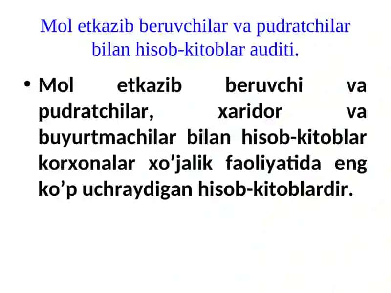 TA’MINOT JARAYONI AUDITI 3