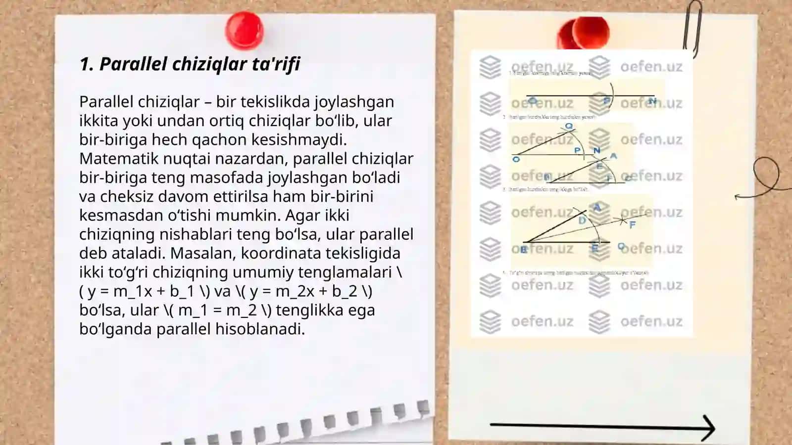 Parallel va perpendikulyar toʻgʻri chiziqlar 3