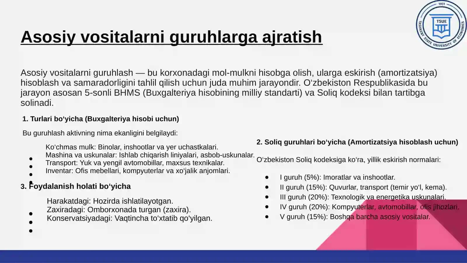 Asosiy vositalar va nomoddiy aktivlar 3