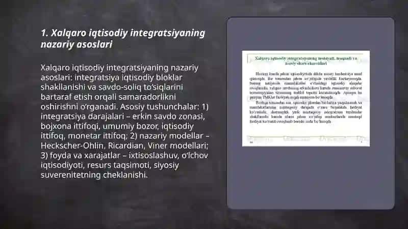 Xalqaro iqtisodiy integratsiya 3