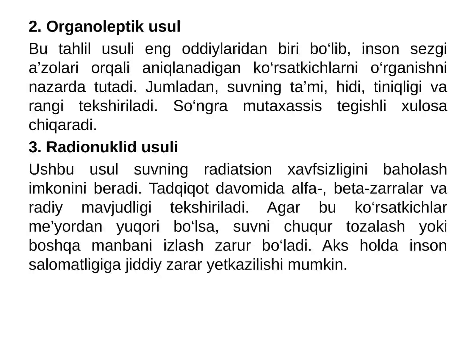 Suv tahlil usullari 3