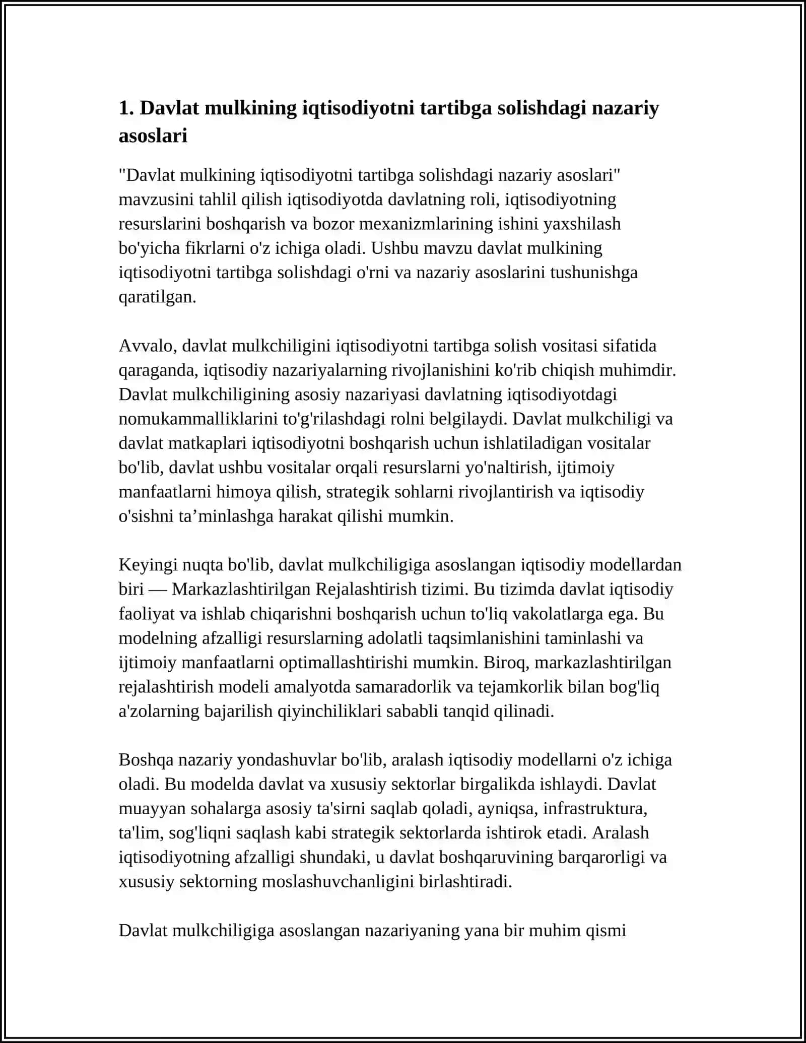 DAVLAT MULKI IQTISODIYOTNI TARTIBGA SOLISHDAGI ROLI 3