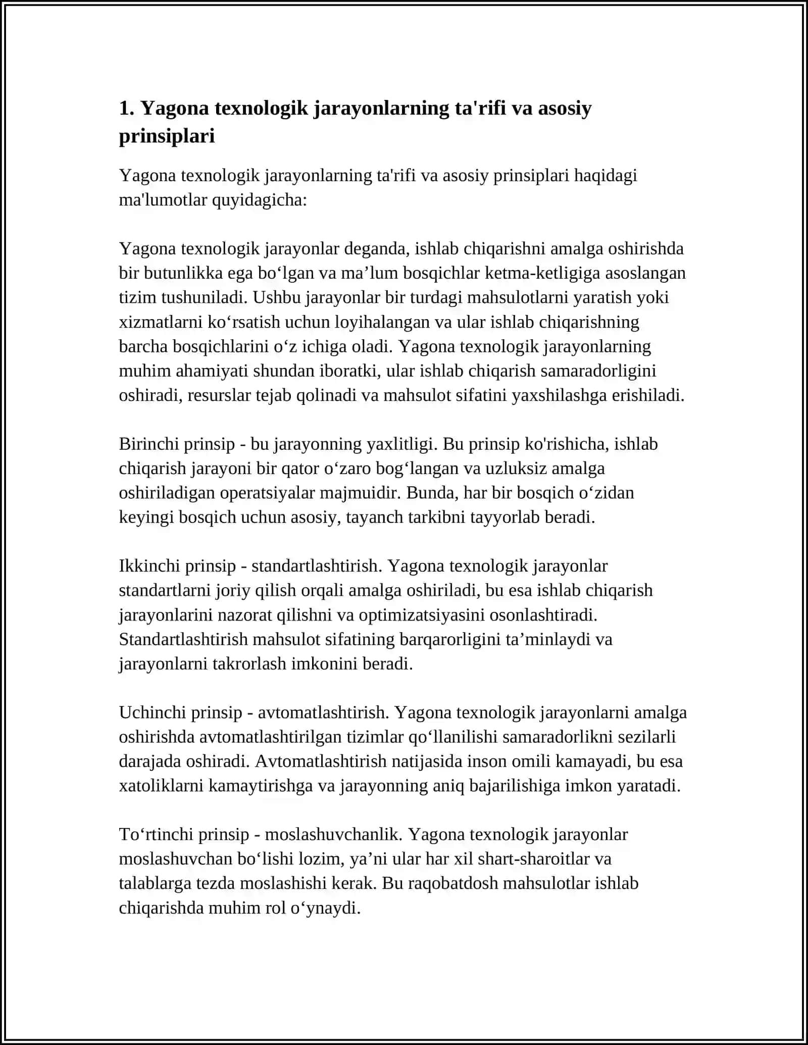 YAGONA TEXNOLOGIK JARAYONLAR 3