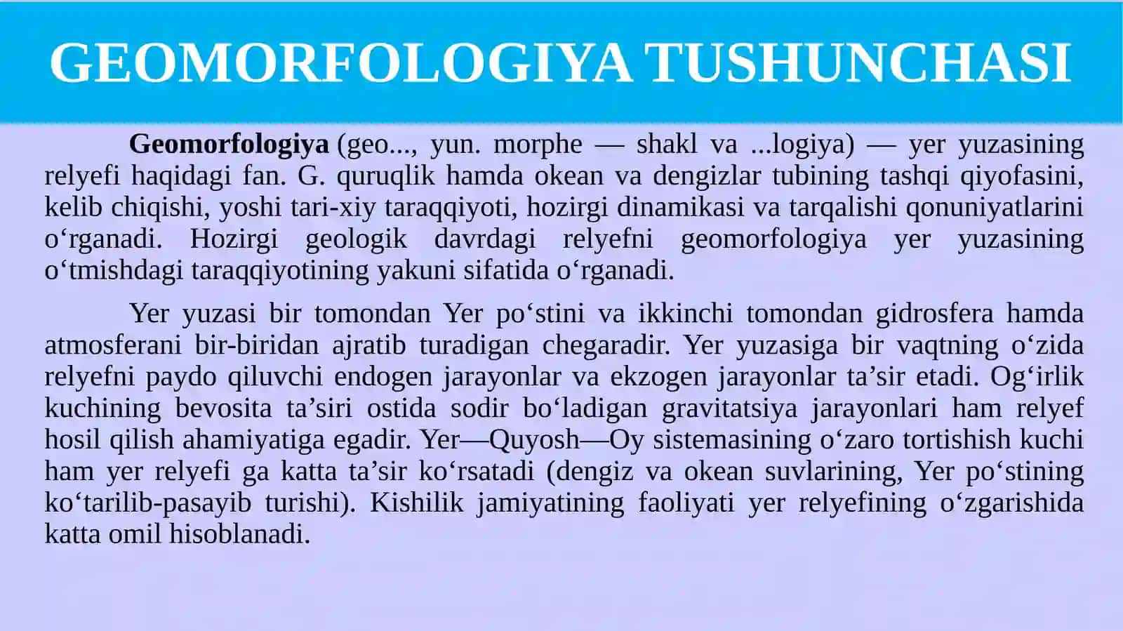 IQLIM O‘ZGARISHINING GEOMORFOLOGIK OMILLARI 3