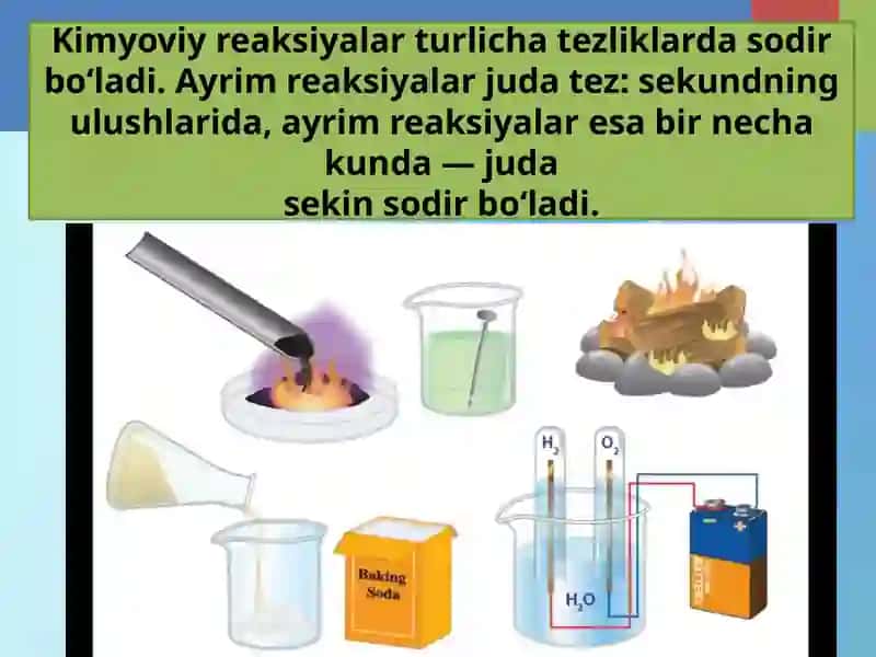 11-sinf, kimyo. reaksiya tezligiga t;sir etuvchi omillar 3