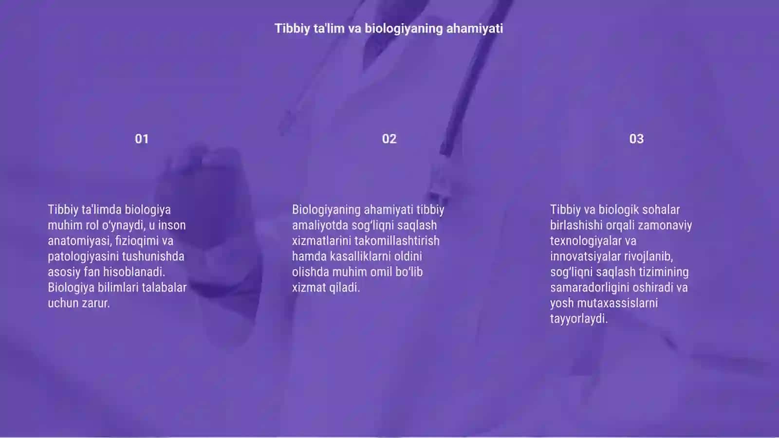 Tibbiy ta'limda biologiyaning tutgan oʻrni 3