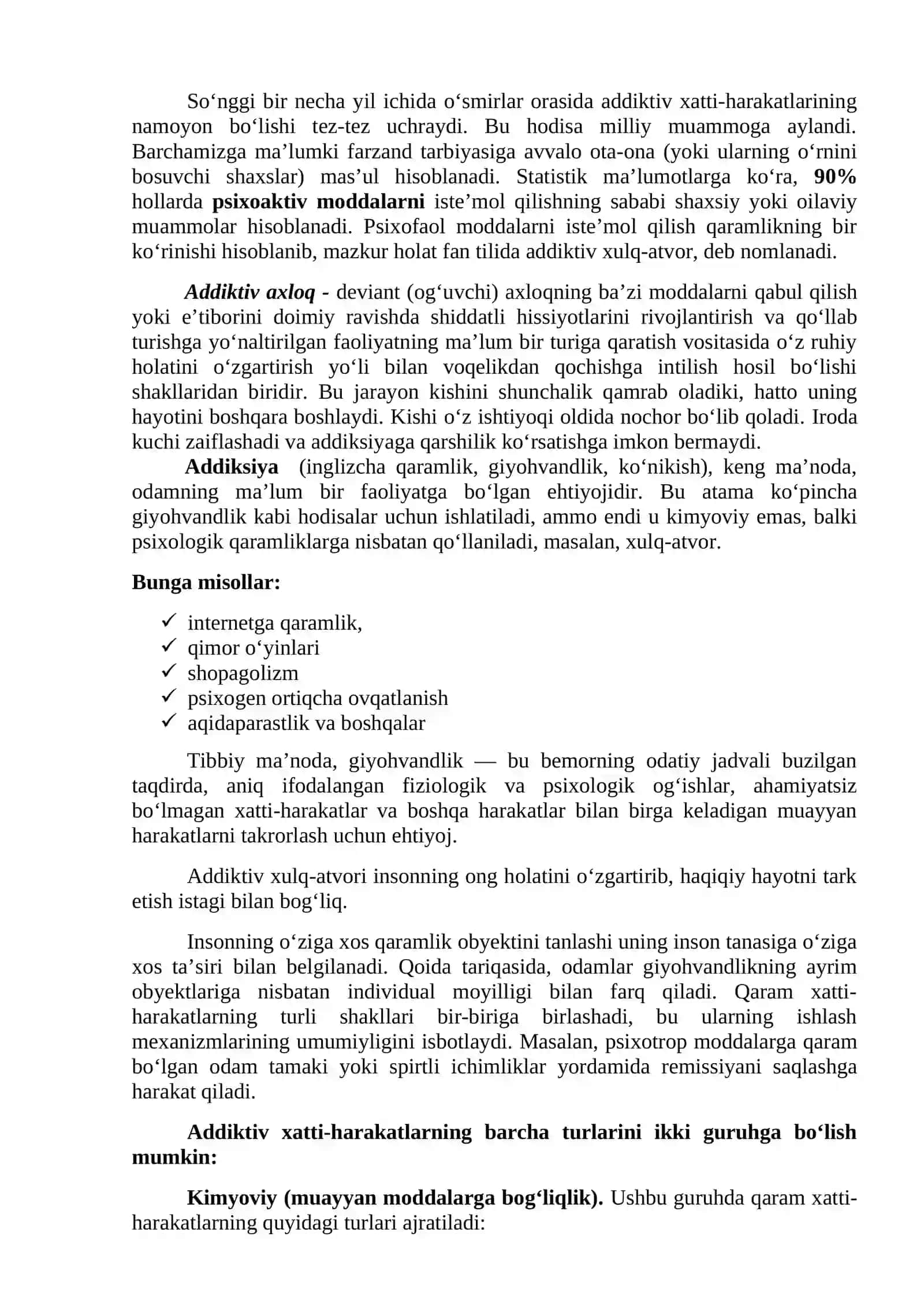 Voyaga yetmaganlarda addiktiv xulq-atvor turlari, sabablari va uning oldini olish usullari 3