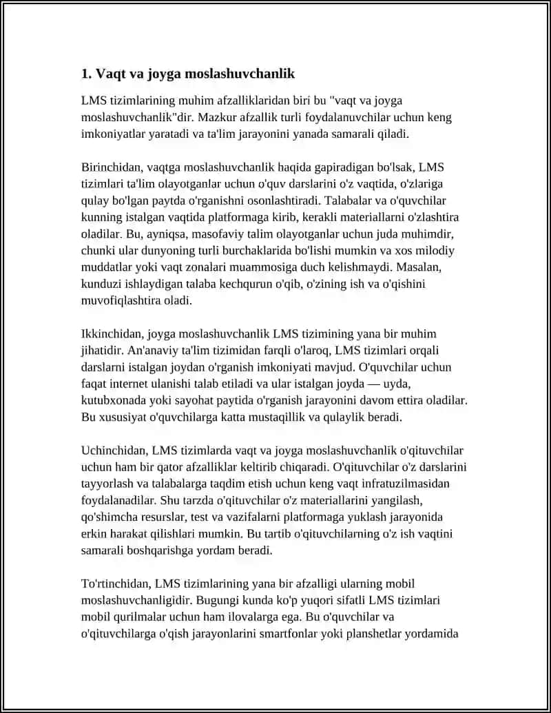 LMS TIZIMLARINING AFZALLIKLARI 3