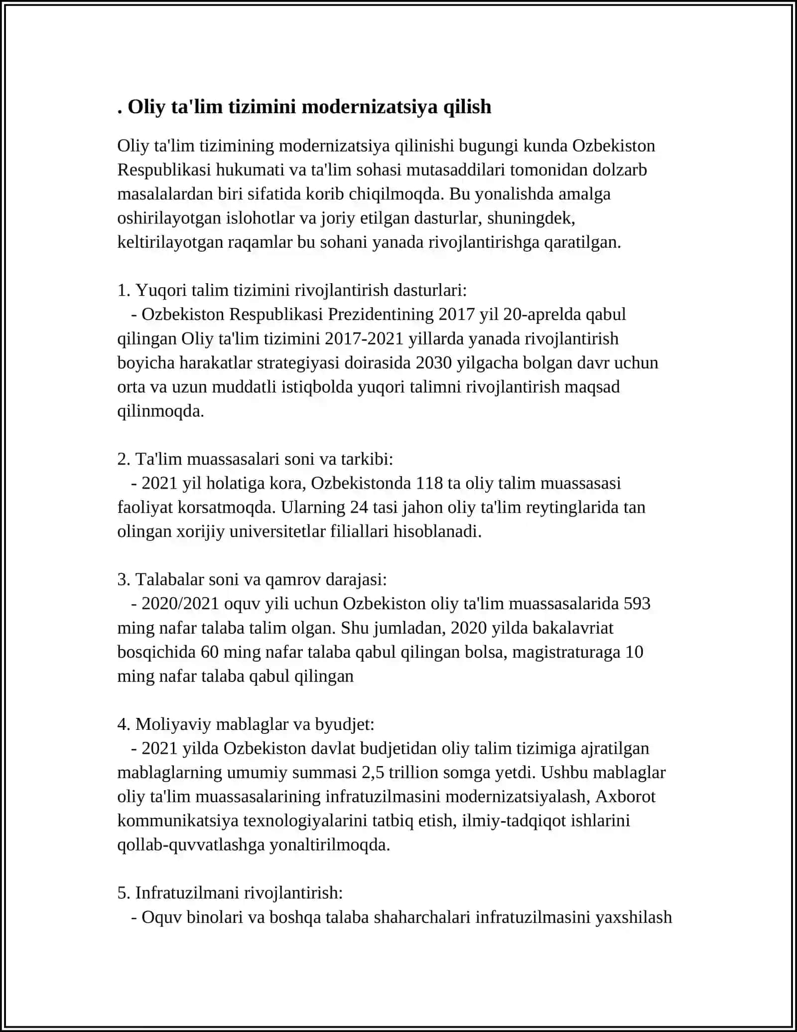 Oliy ta'lim tizimini modernizatsiya qilish 3