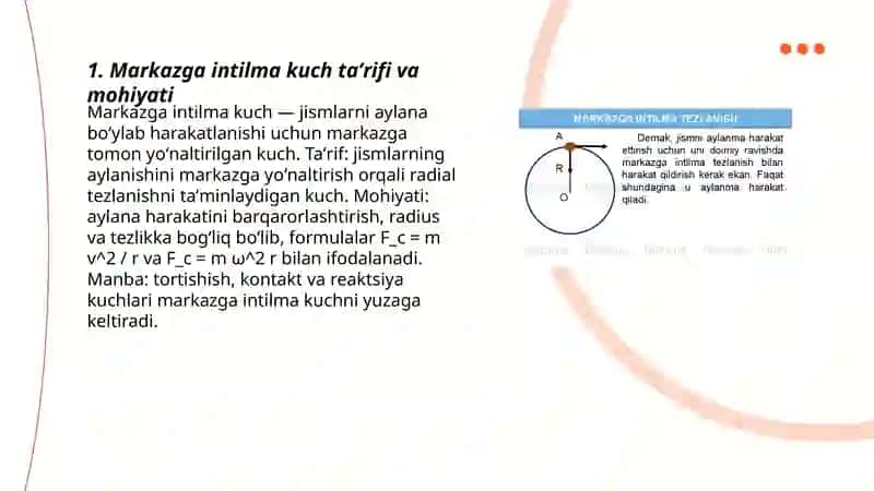 Markazga intilma kuch 3