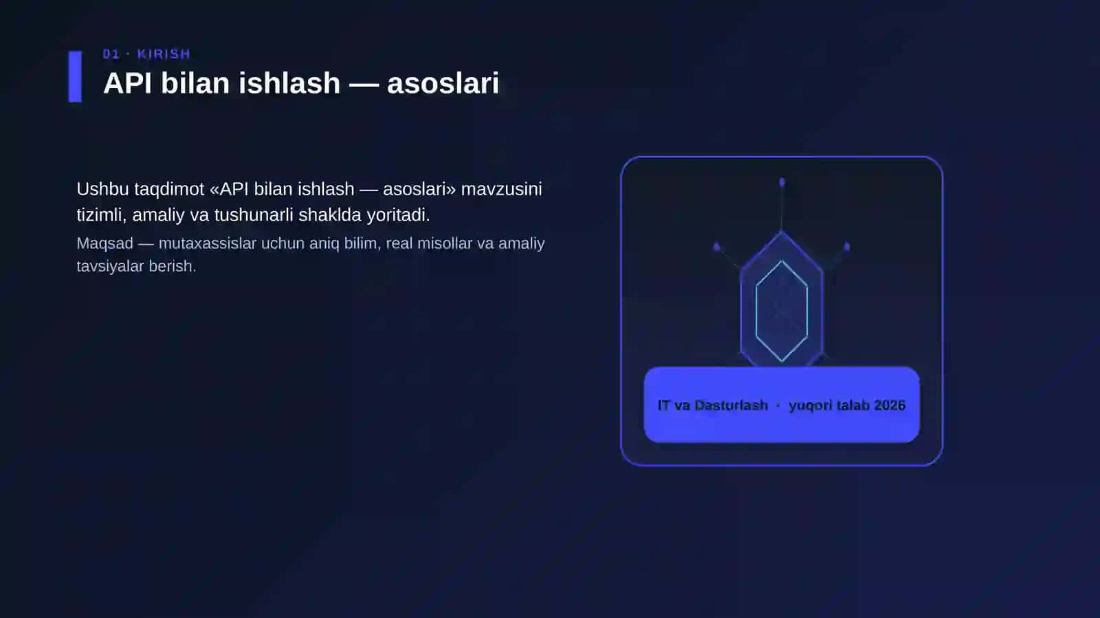 API bilan ishlash — asoslari 3
