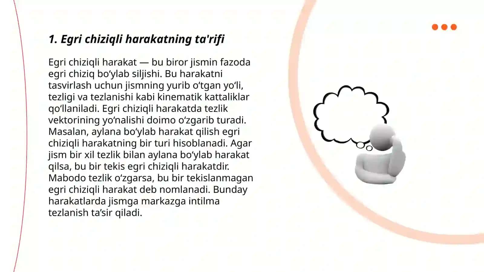 Egri chiziqli harakat 3