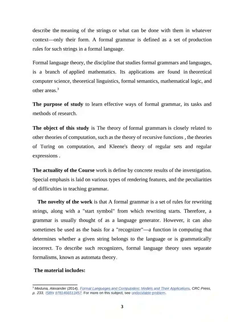 Formal Grammars in Natural Language Processing 3