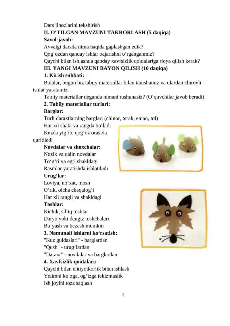 Tabiiy materiallardan ijodiy ishlar 3
