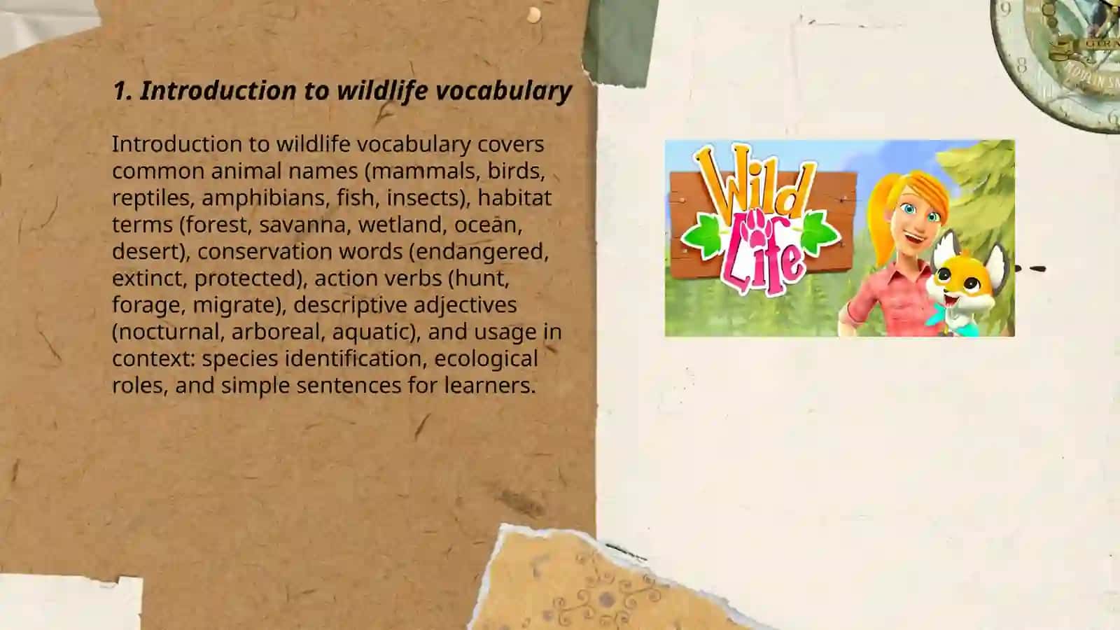 Wild life ingliz tili fanidan 3