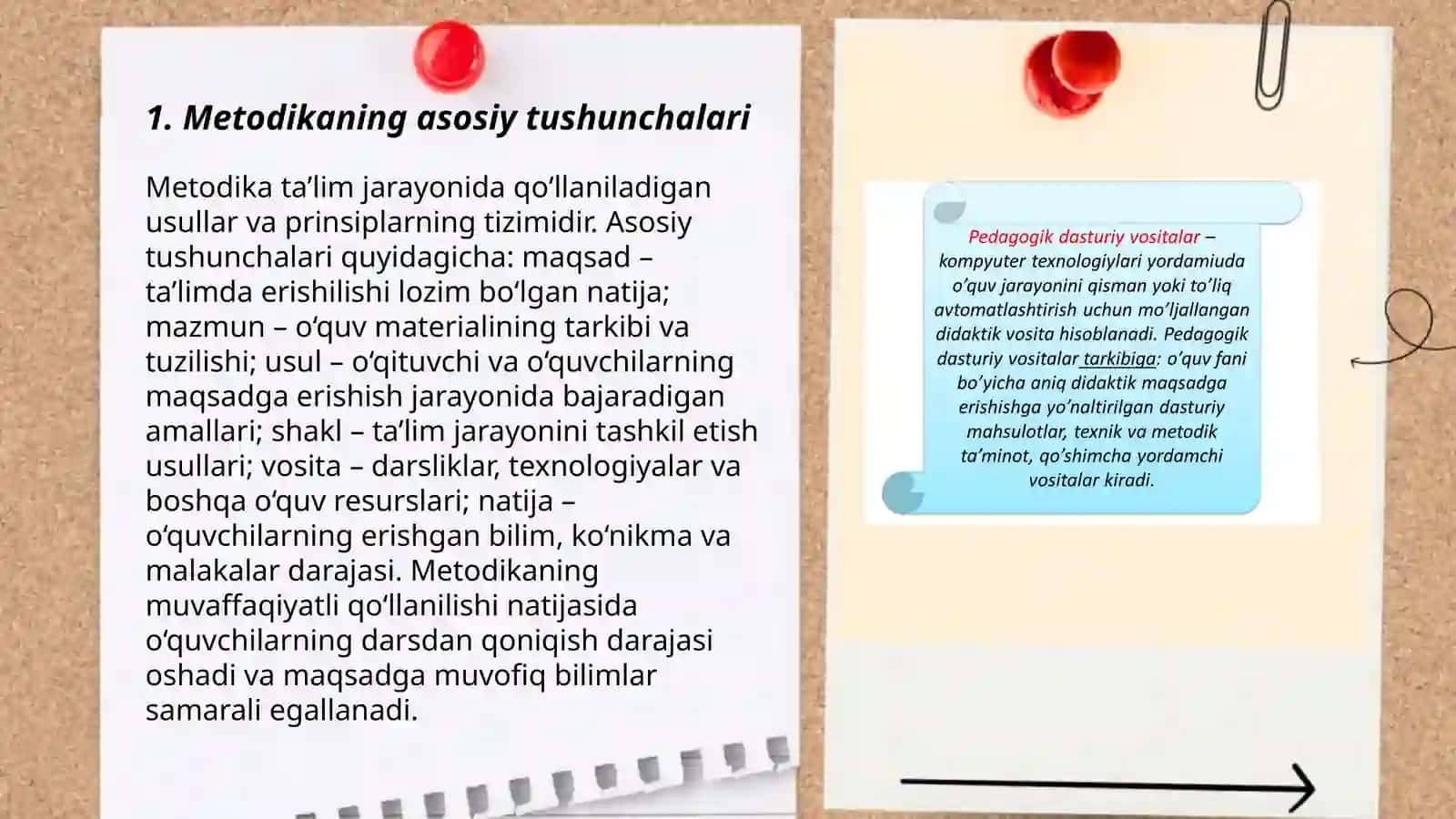 Pedagogik adabiyotlar, lug'at, ma'lumotlarni o'qib o'rganish orqali ''metodika'', ''fan metodikasi'', ''o'qitish metodikasi'' tushunchalarining mohiyati 3