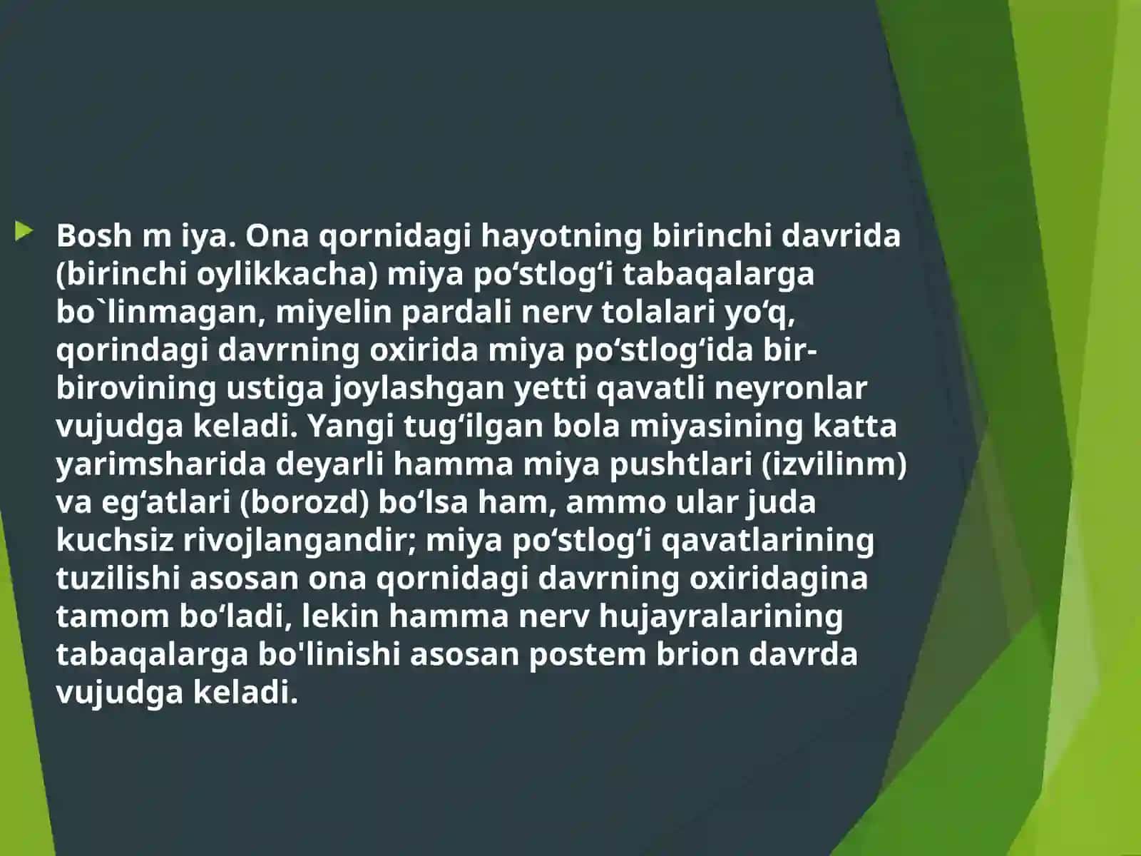 Bolalarda bosh miyaning morfologik va funksional xususiyatlari 3