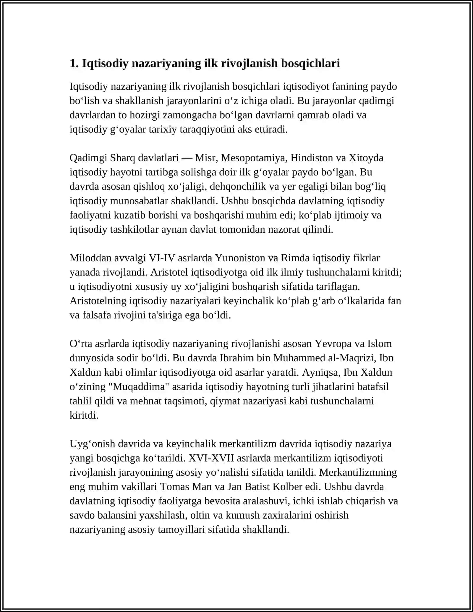 IQTISODIYOT NAZARIYASI RIVOJLANISHNING ASOSIY BOSQICHLARI 3