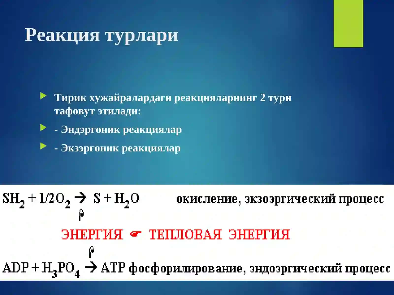 Биологикоксидланиш.Катаболизмнинг умумий йўлари 3