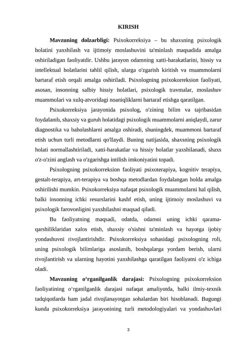 Psixologning psixokorreksion faoliyat 3